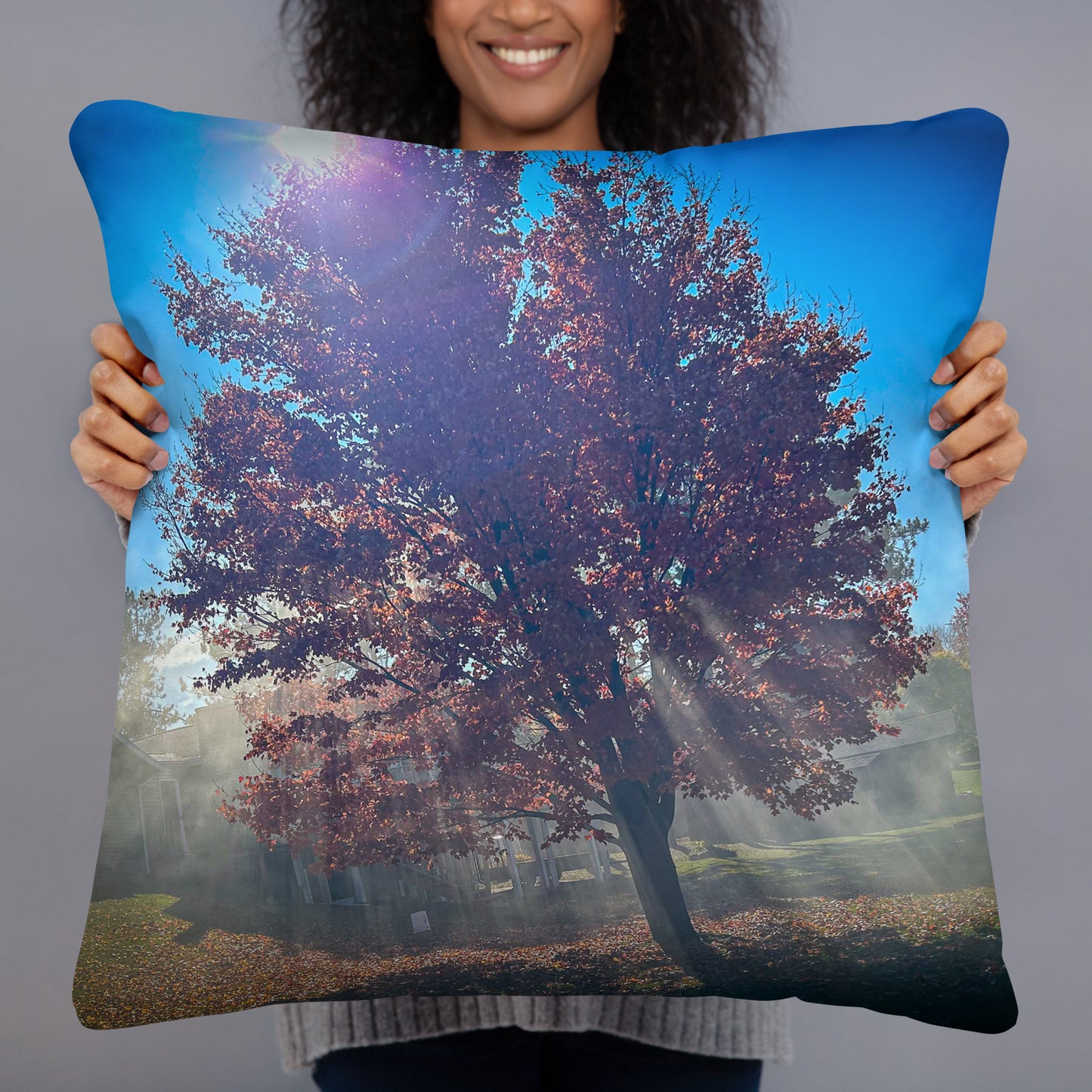 Smokey Tree Color Pillow