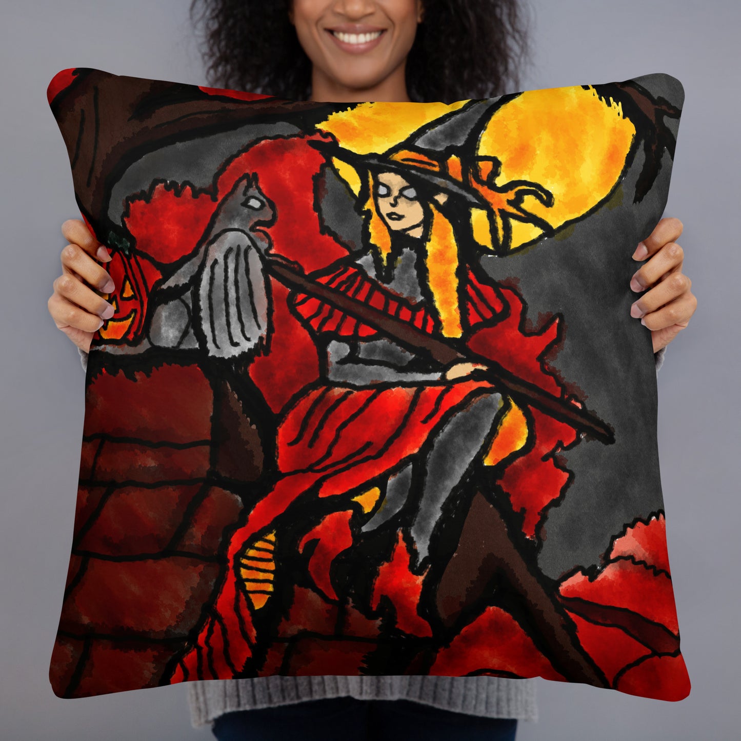 Moonlit Witch's Pillow