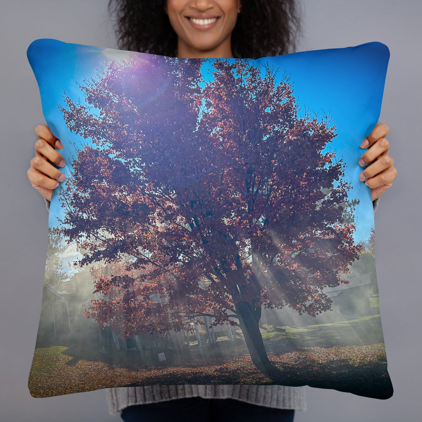 Smokey Tree Color Pillow