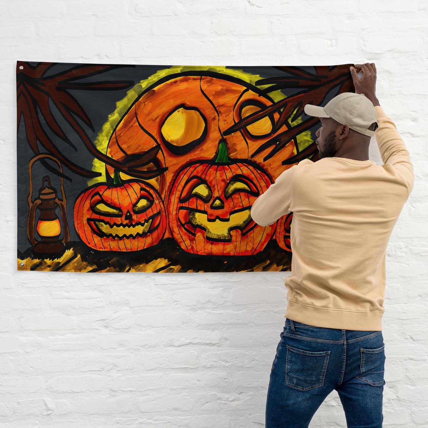 MoonLight Pumpkins Flag