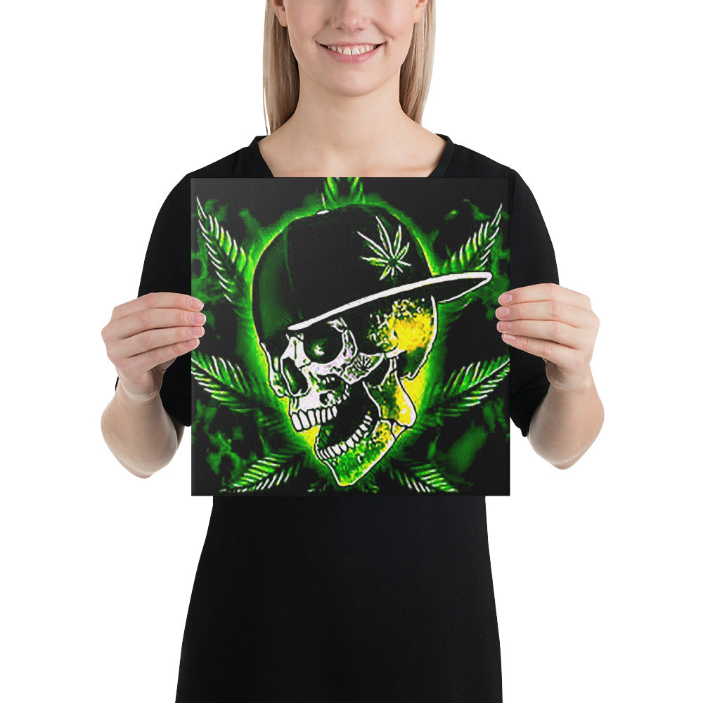 Weed Skull Canvas