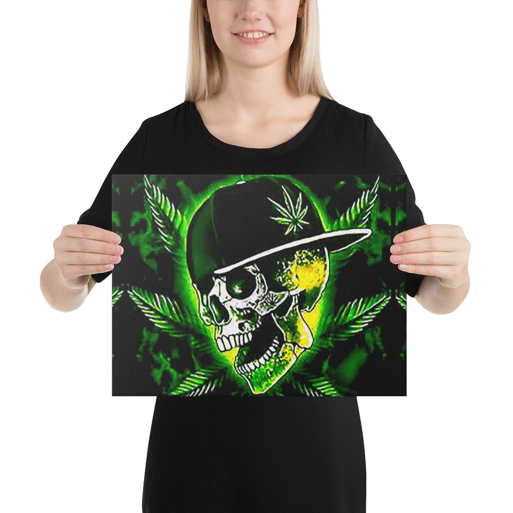Weed Skull Canvas