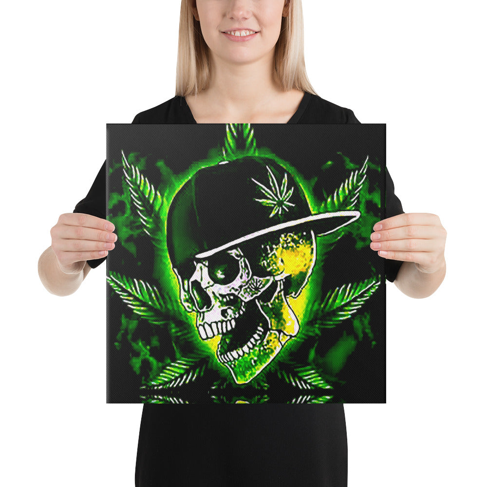Weed Skull Canvas