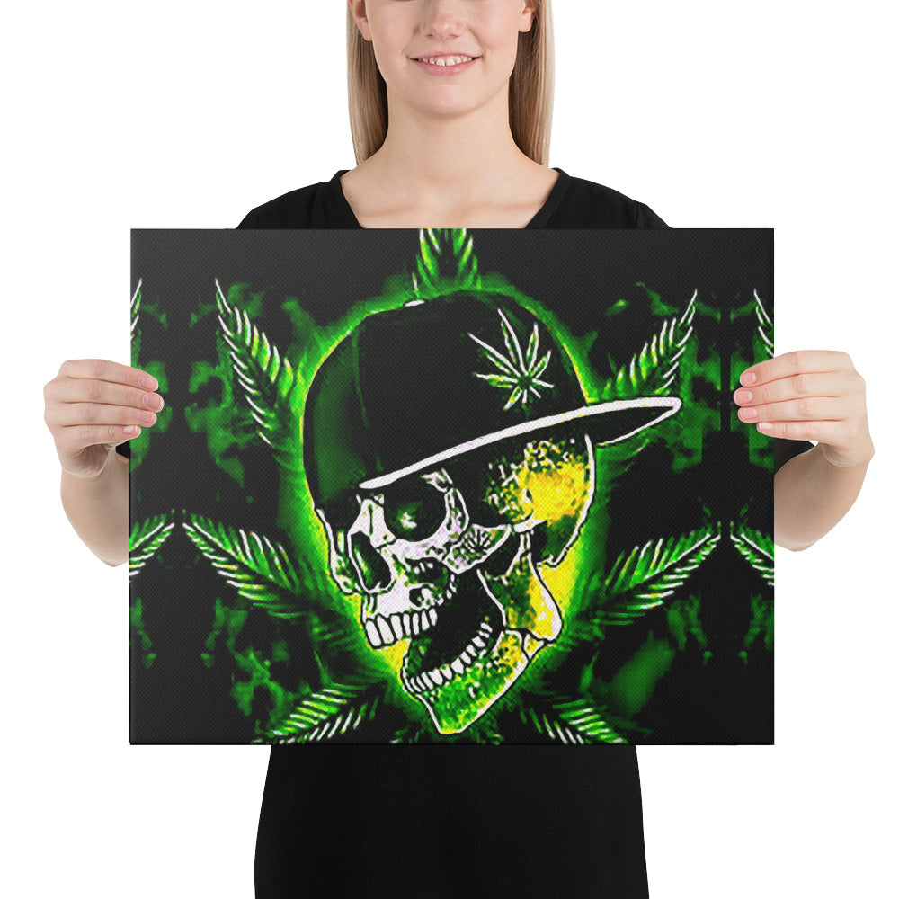 Weed Skull Canvas