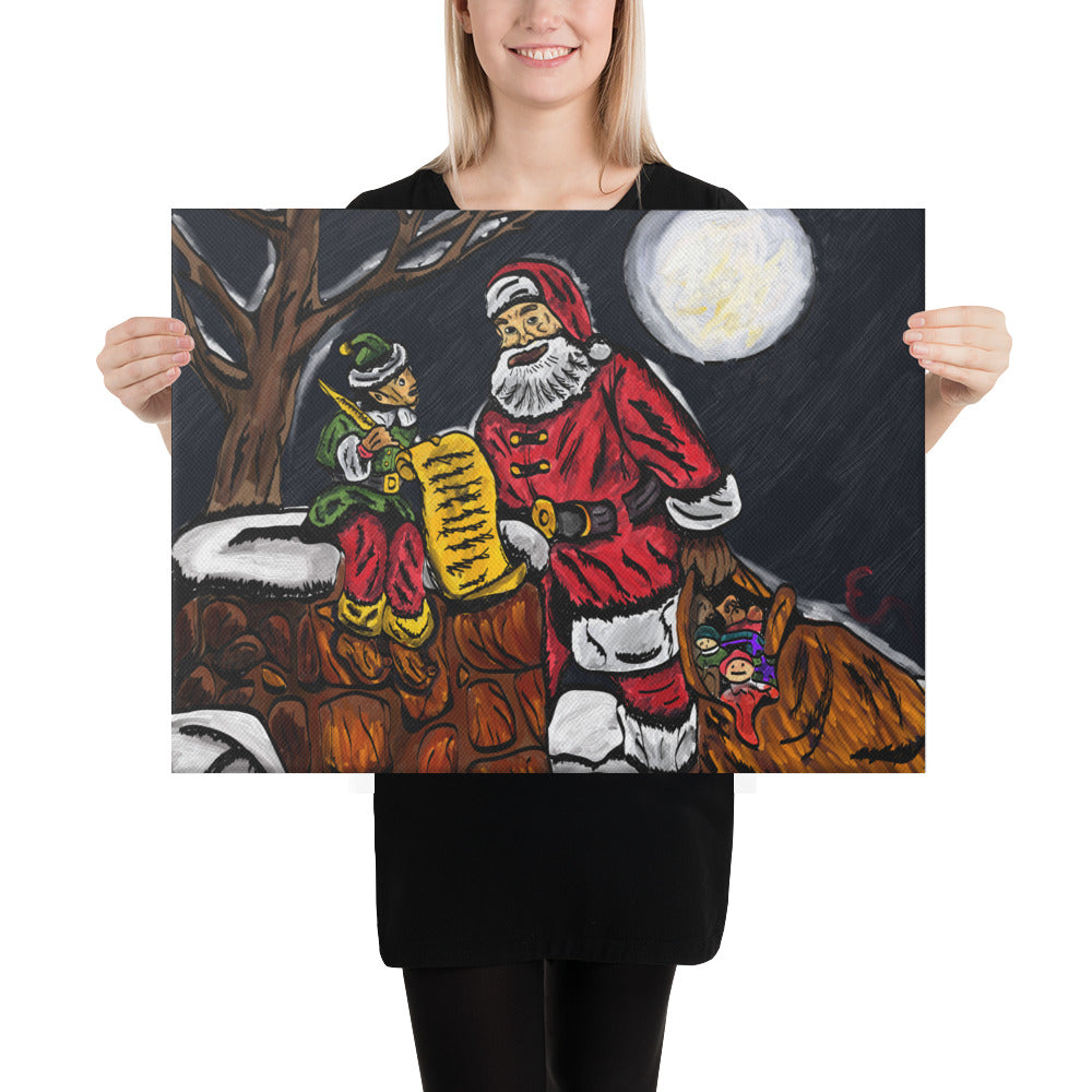 A Night With Santa Canvas