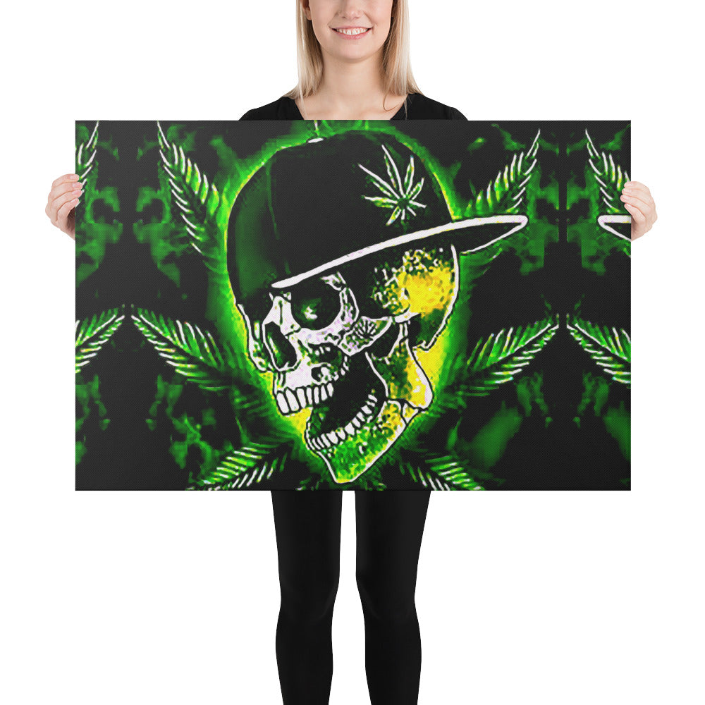 Weed Skull Canvas