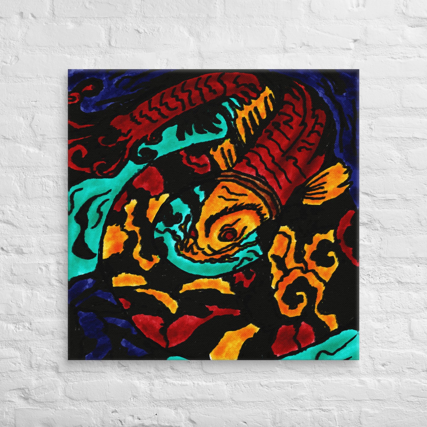 Koi Spiral Canvas