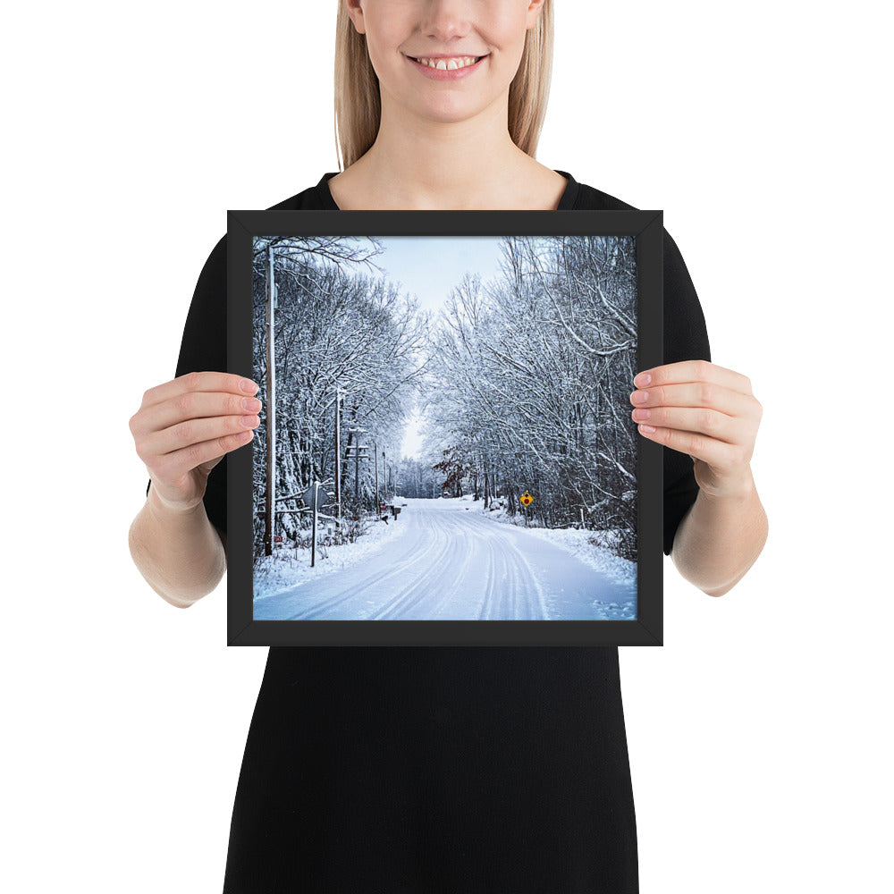 Path Of Snow Framed poster