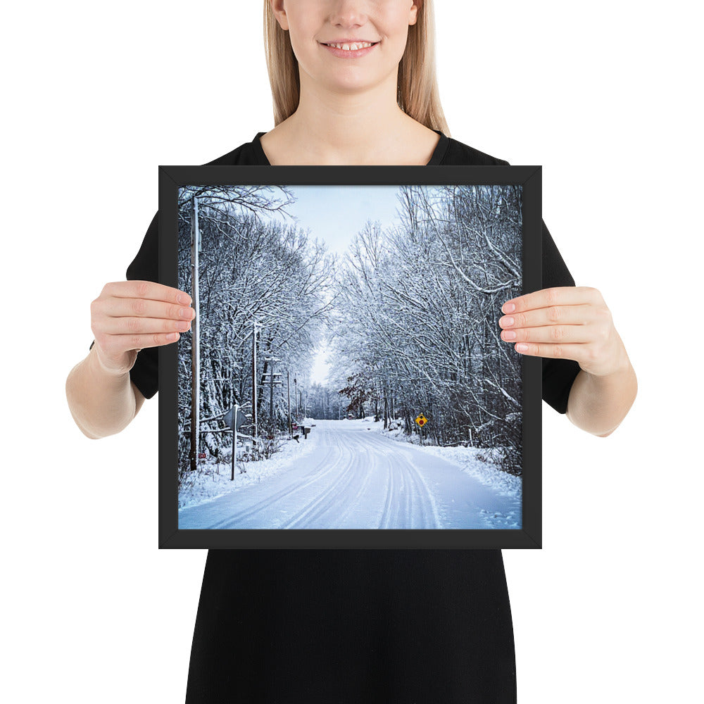Path Of Snow Framed poster
