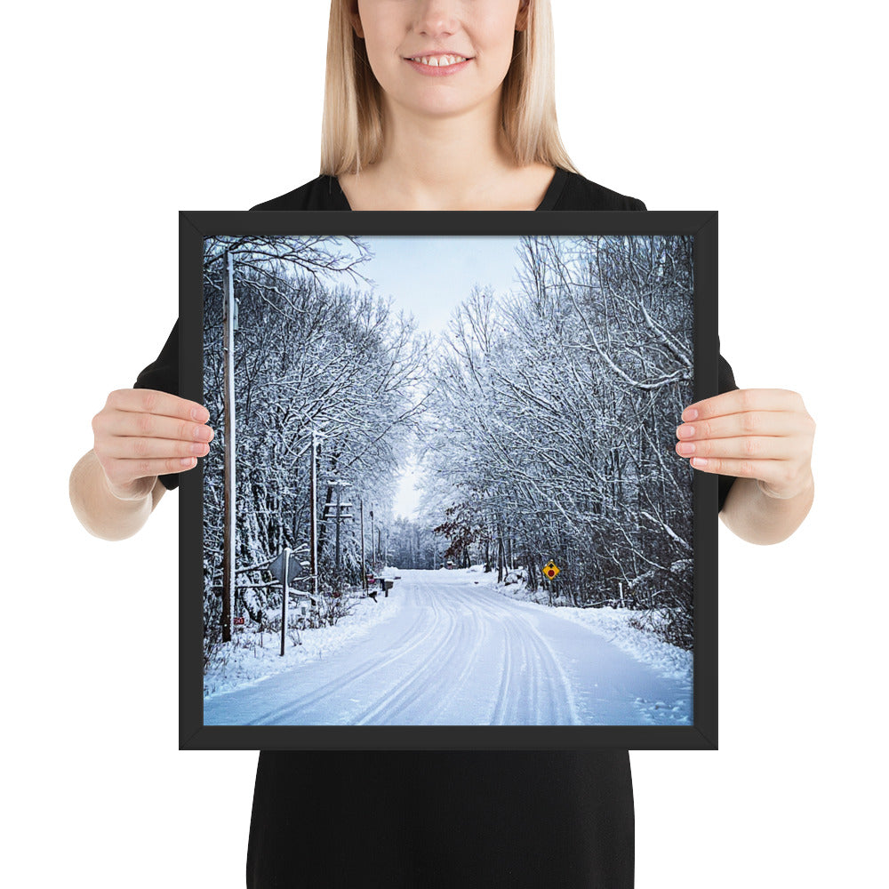Path Of Snow Framed poster