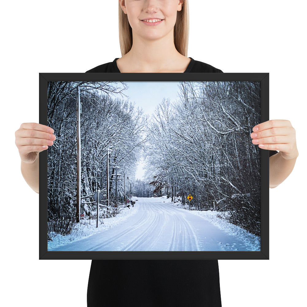 Path Of Snow Framed poster