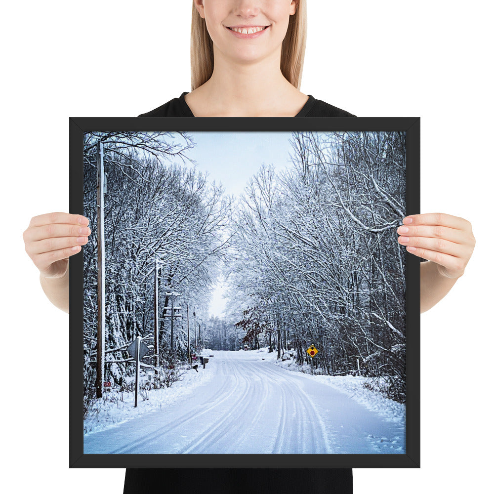 Path Of Snow Framed poster