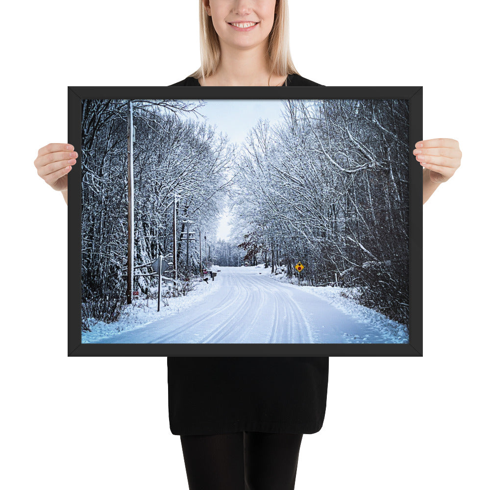 Path Of Snow Framed poster