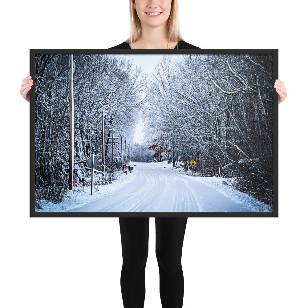 Path Of Snow Framed poster