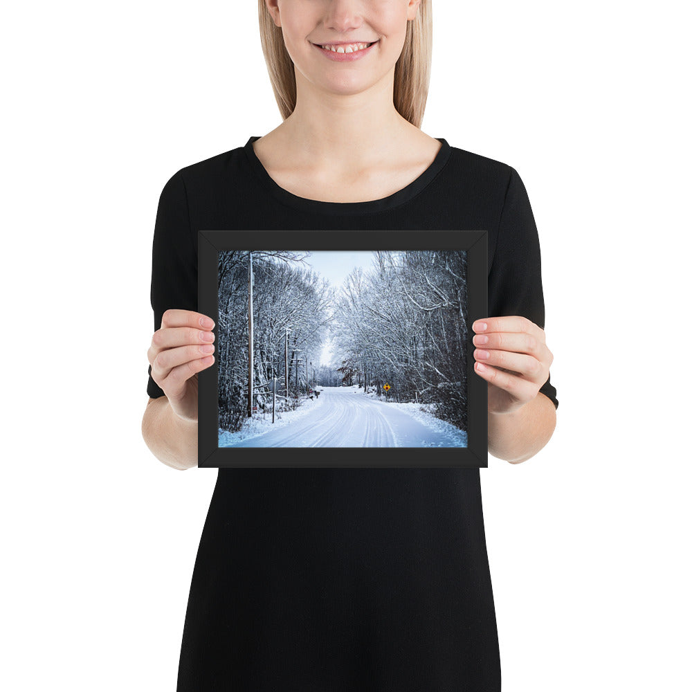 Path Of Snow Framed poster