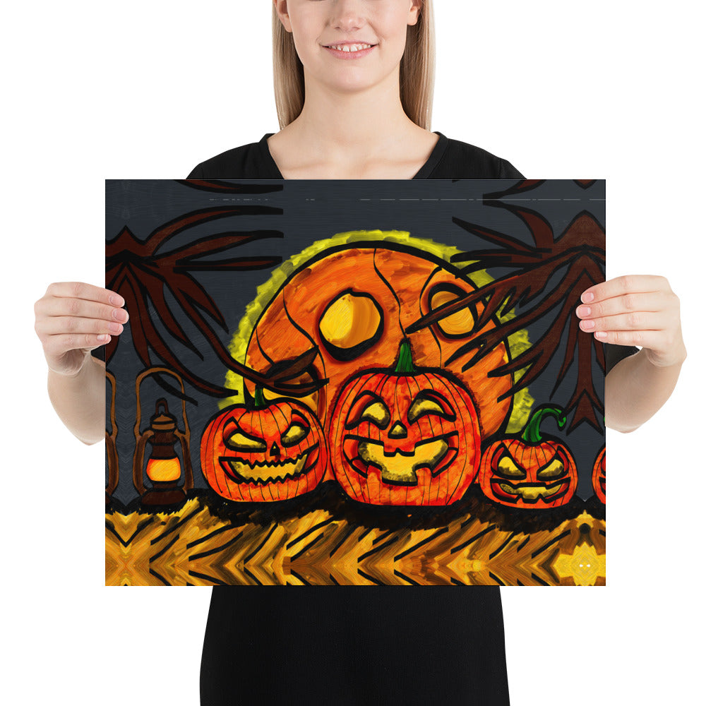 MoonLight Pumpkins Poster