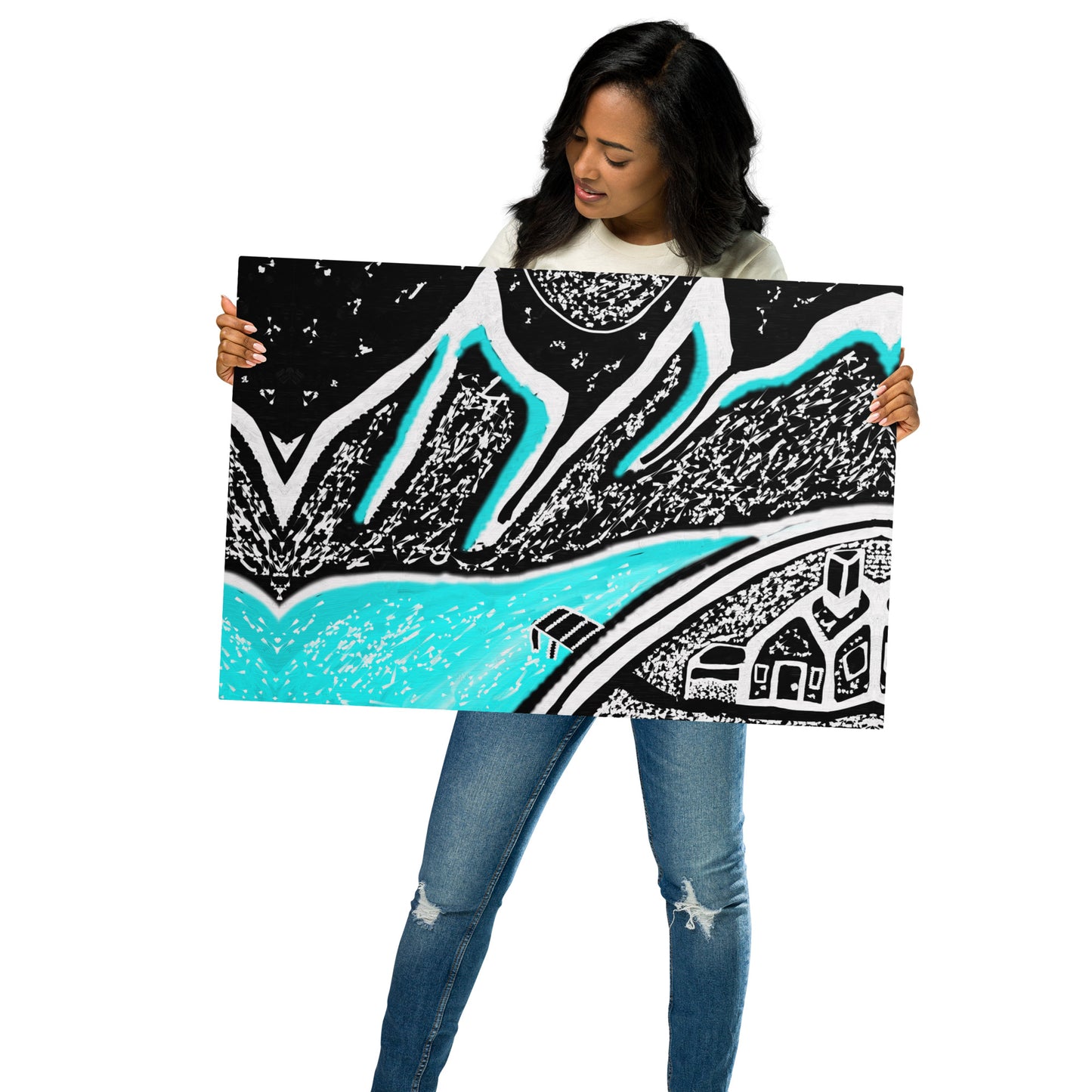 Ice Mountain Metal prints