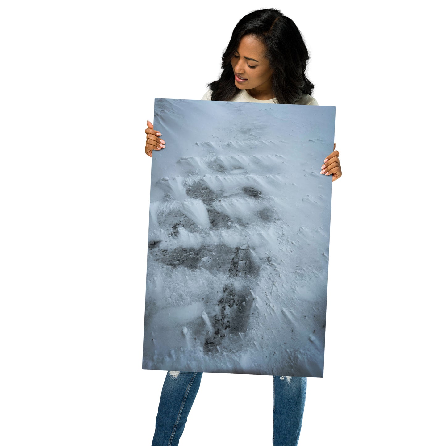 Winter Stairs Metal prints