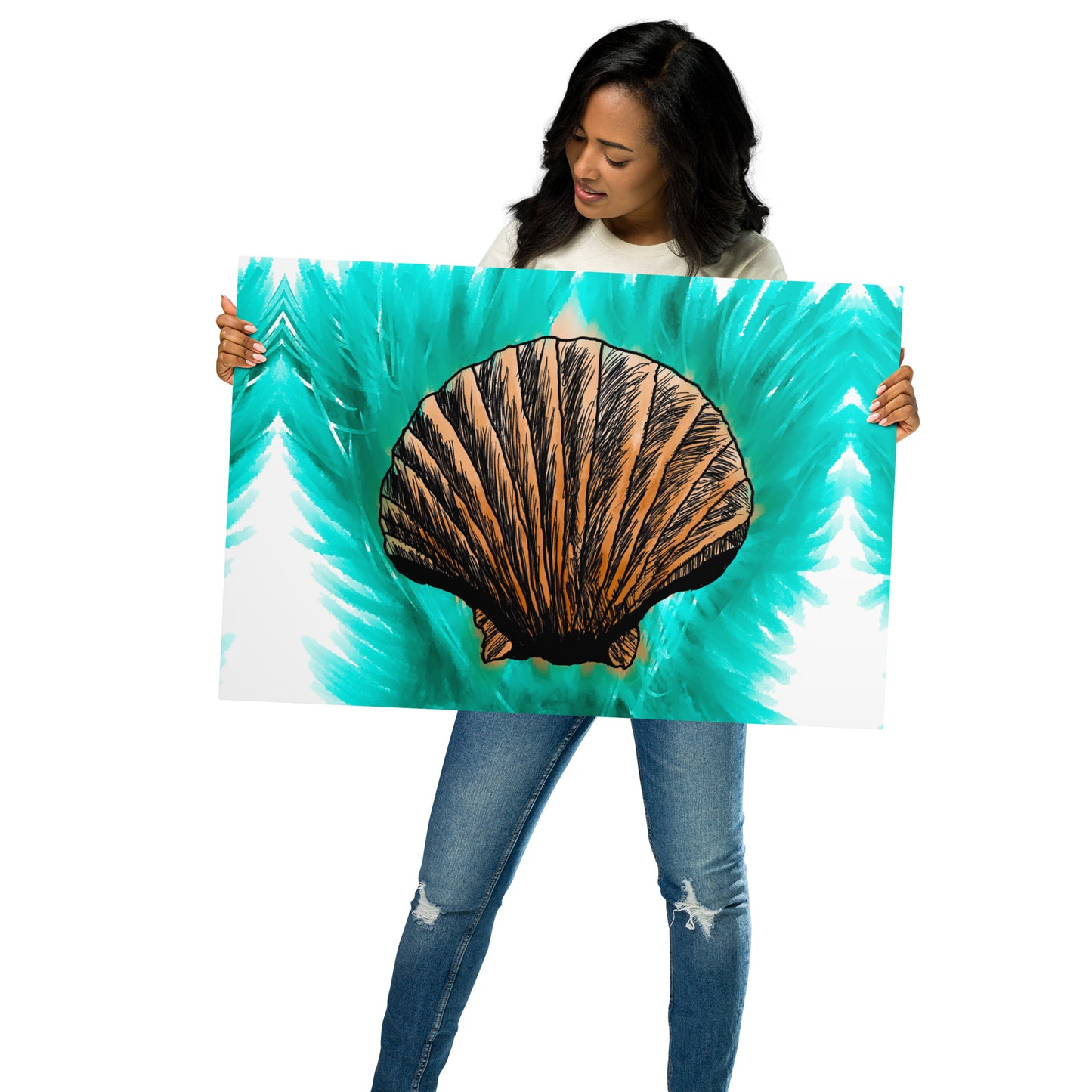 Melt Seashell Metal prints