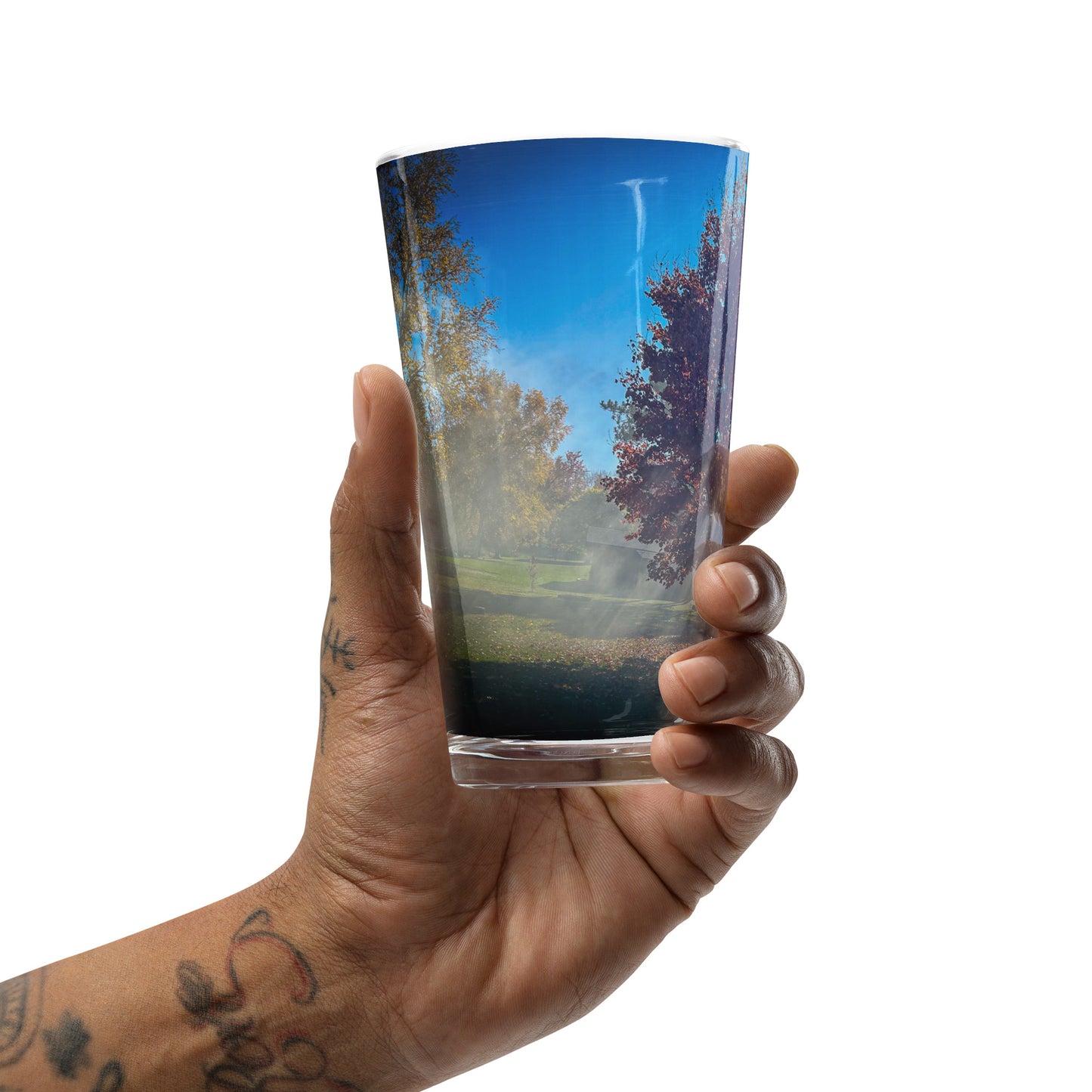 Smokey Tree Color Shaker pint glass