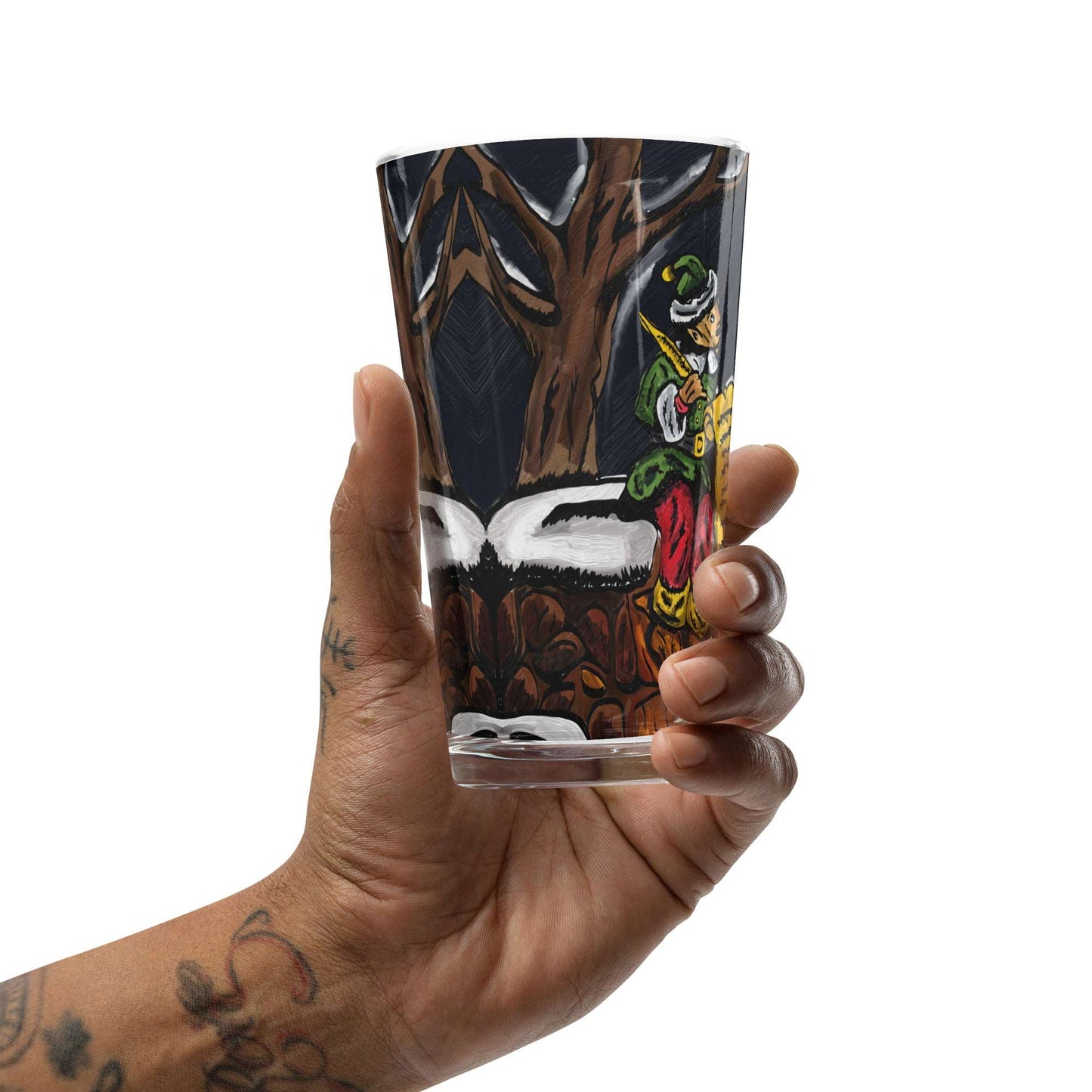 A Night With Santa Shaker pint glass