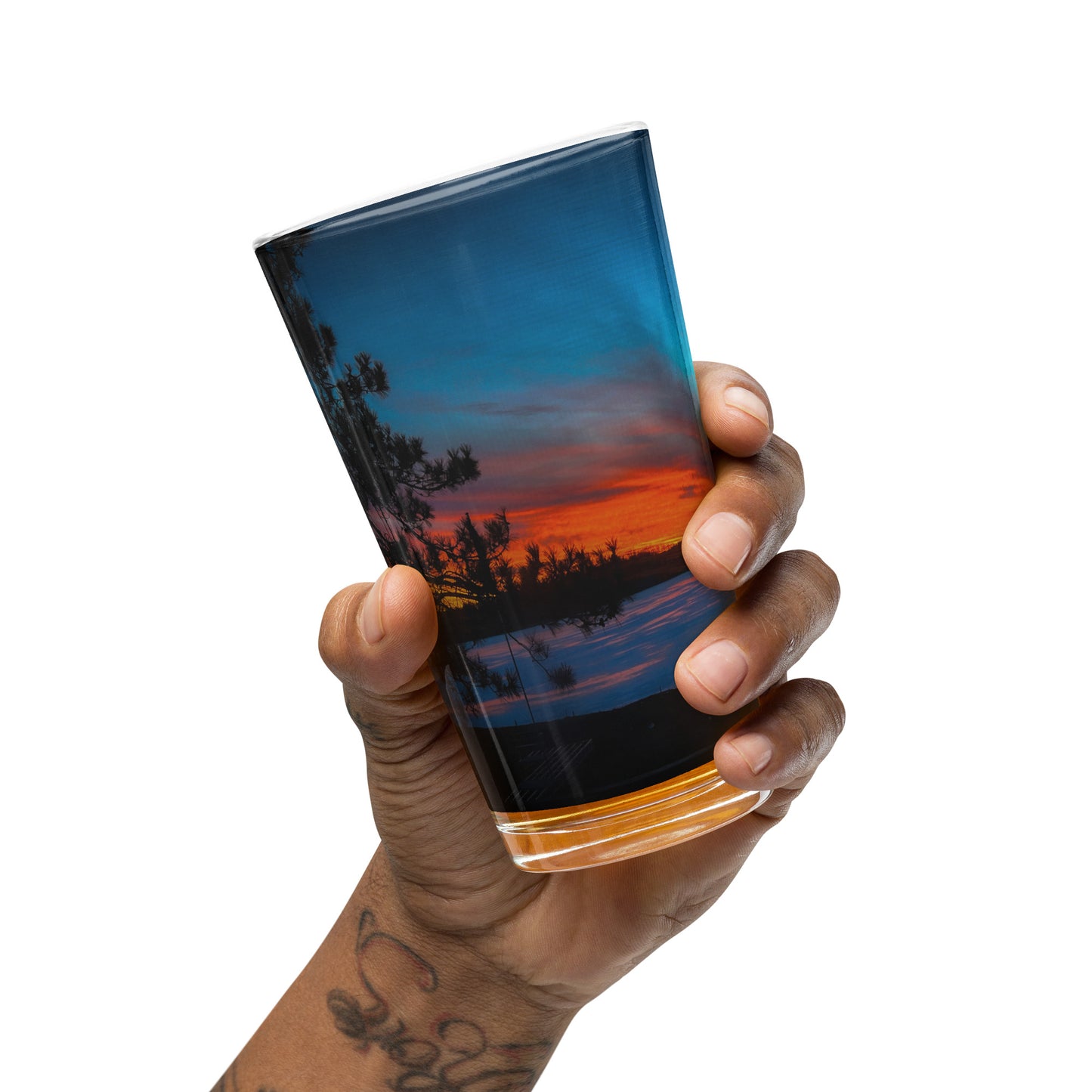 Winter Last Light Shaker pint glass