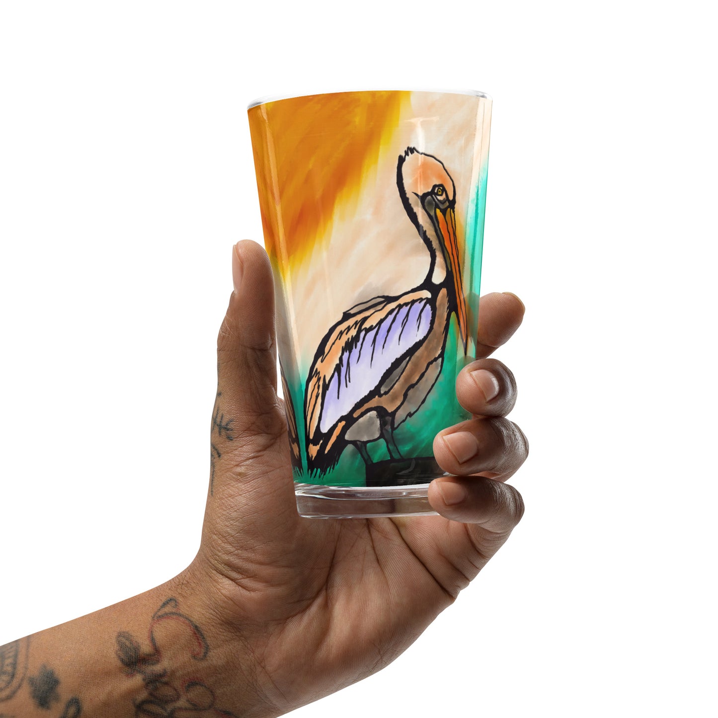 Pelican Side Shaker pint glass