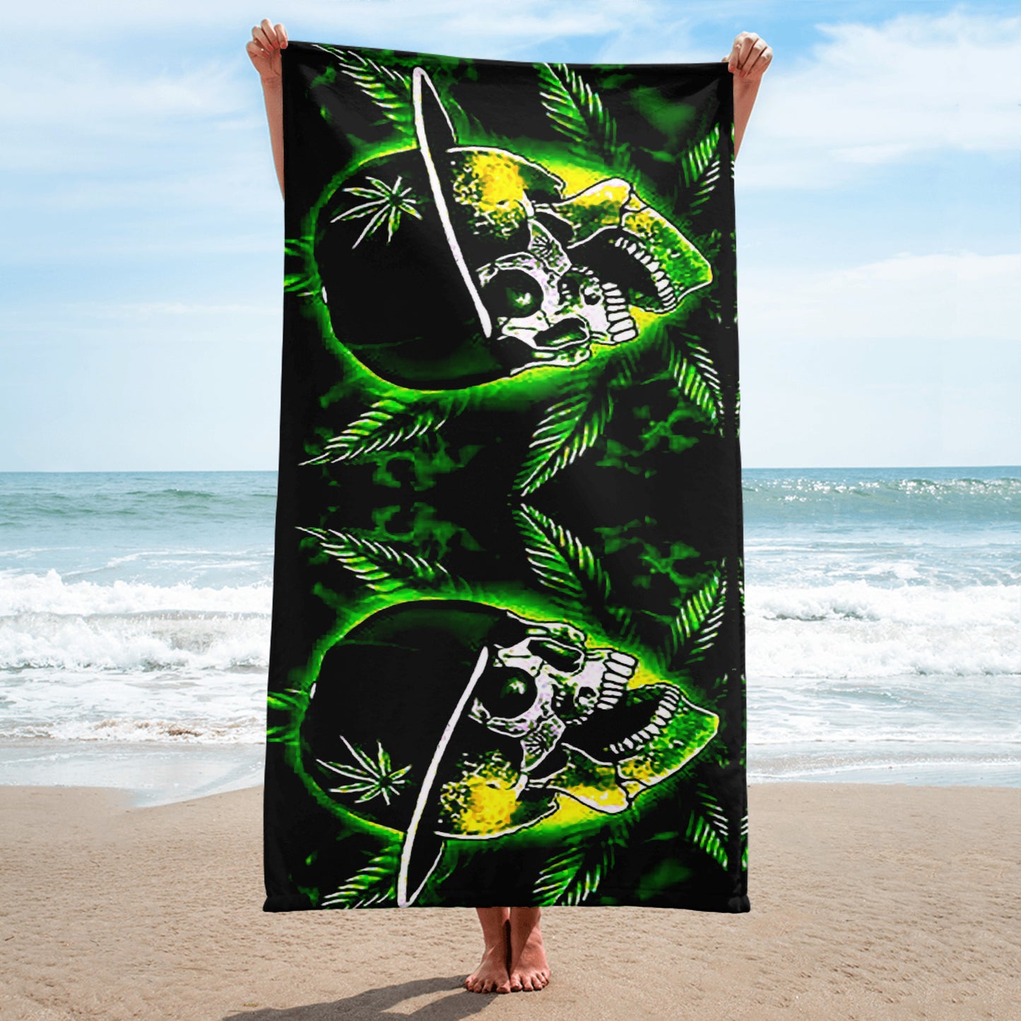 Weed Skull Towel