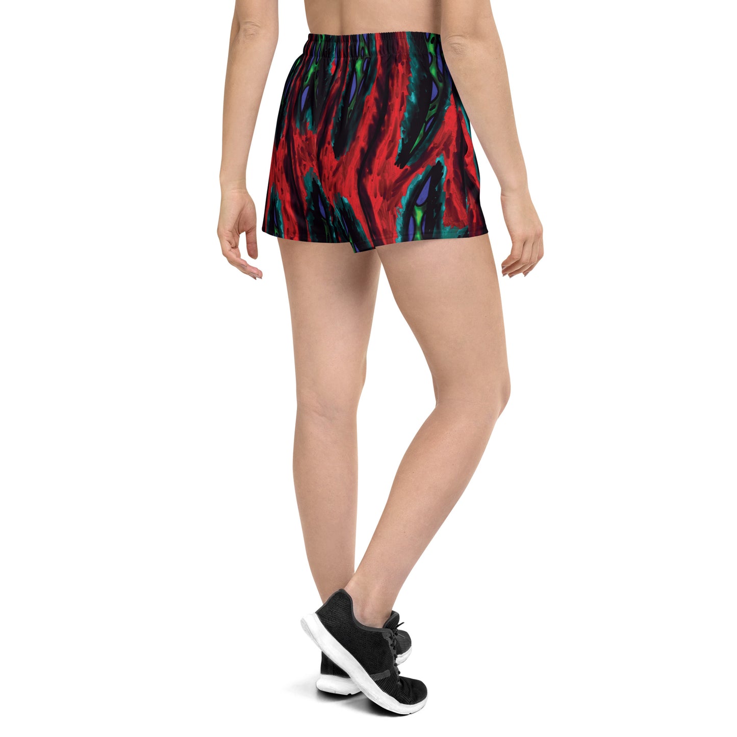 Women’s Red Python Athletic Shorts