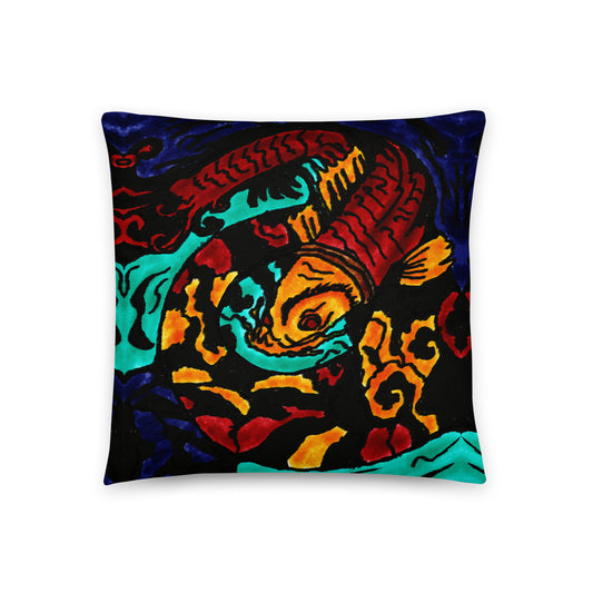 Koi Spiral Pillow