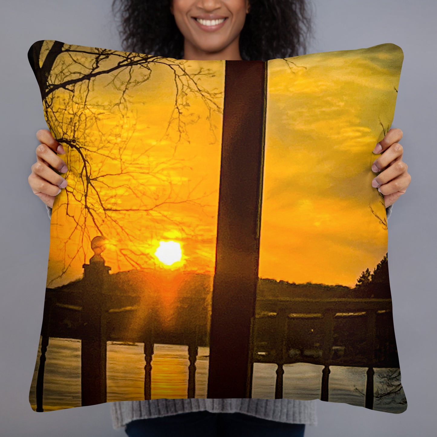 Icey Sunset Pillow