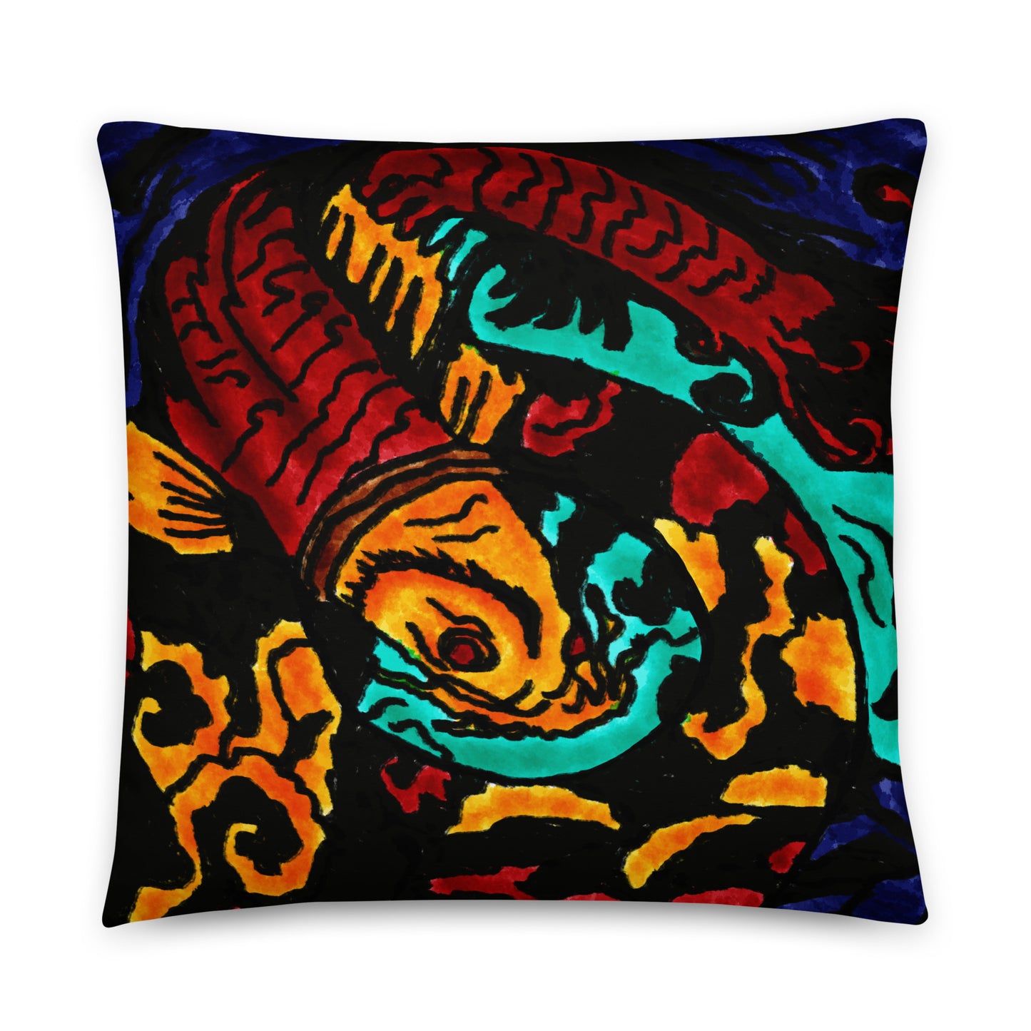 Koi Spiral Pillow