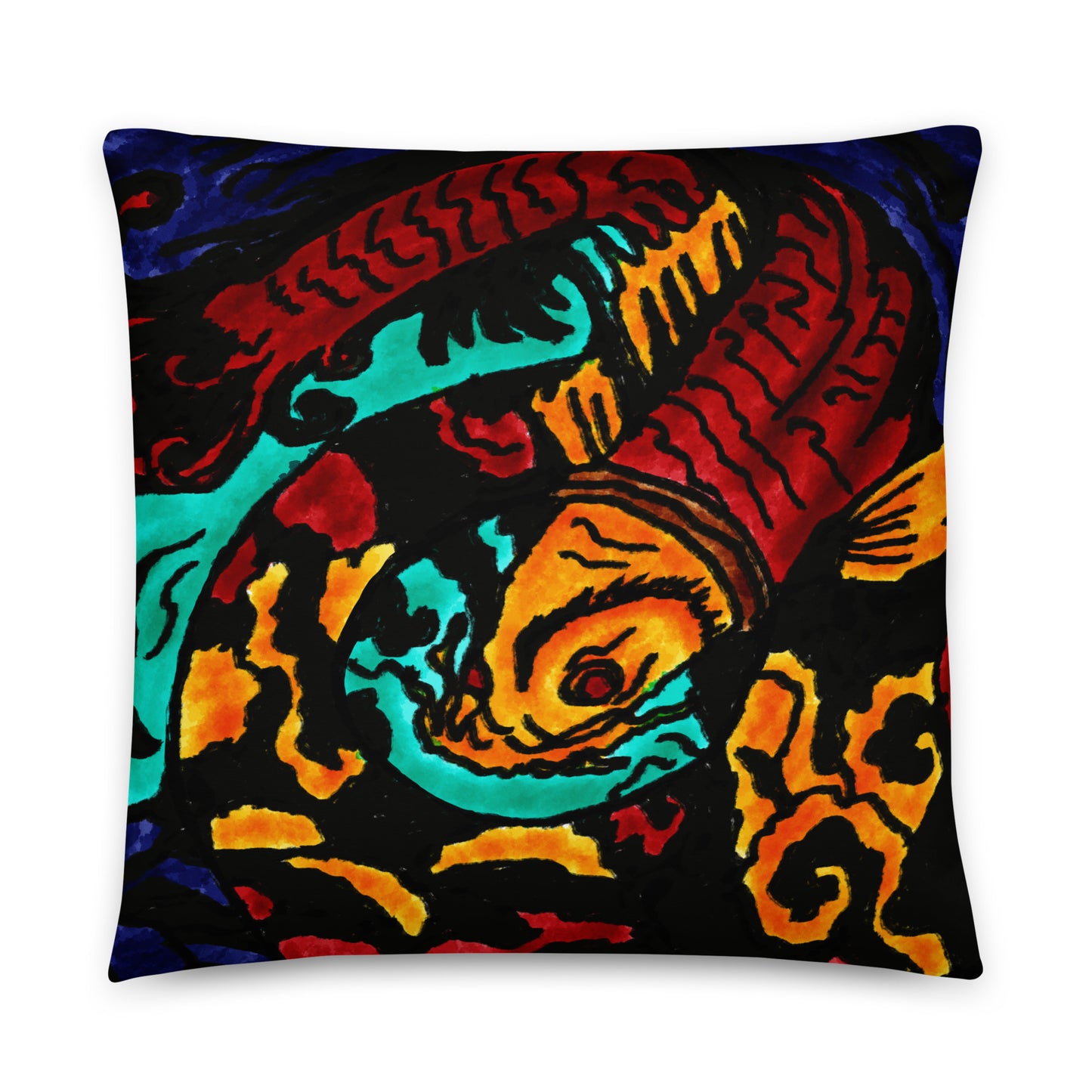 Koi Spiral Pillow