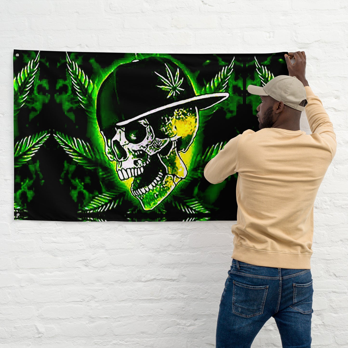 Skull Weed Flag