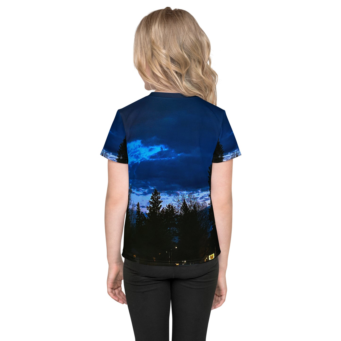 Deep Cyan Sky kids t-shirt