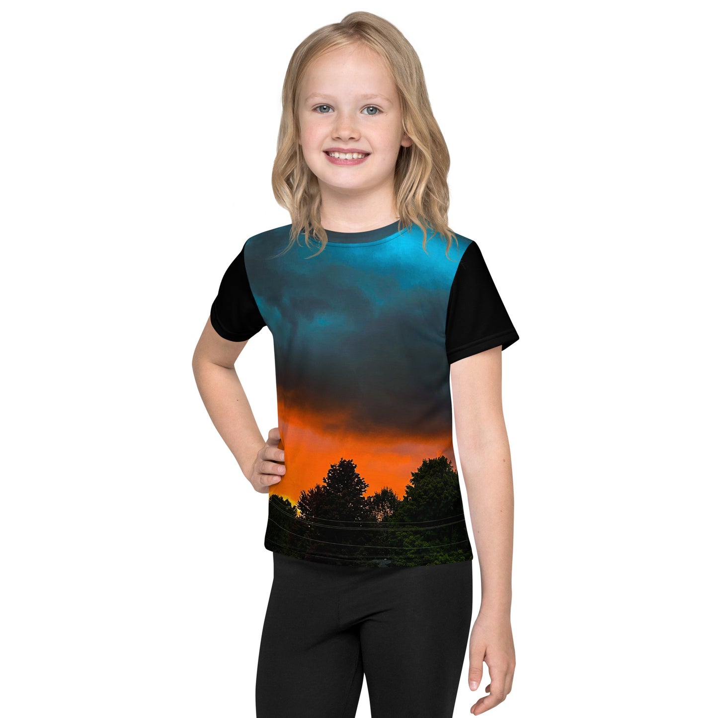 Blue Sunset Kids Neck t-shirt