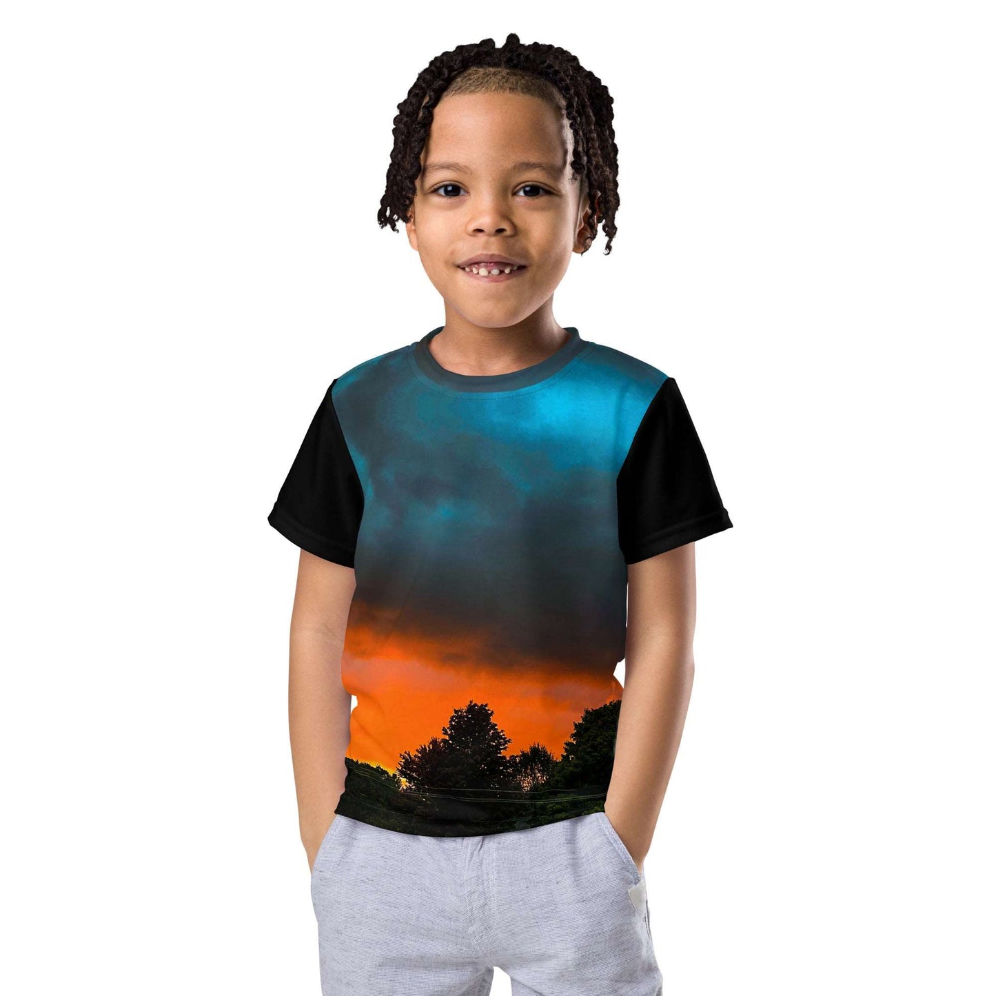 Blue Sunset Kids Neck t-shirt