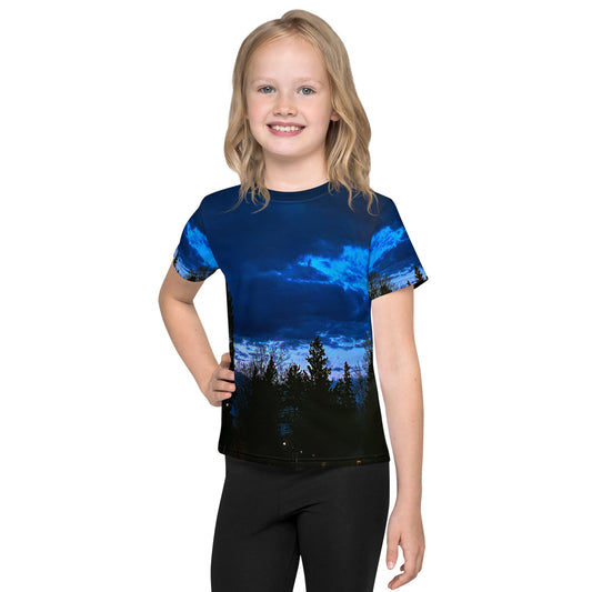 Deep Cyan Sky kids t-shirt