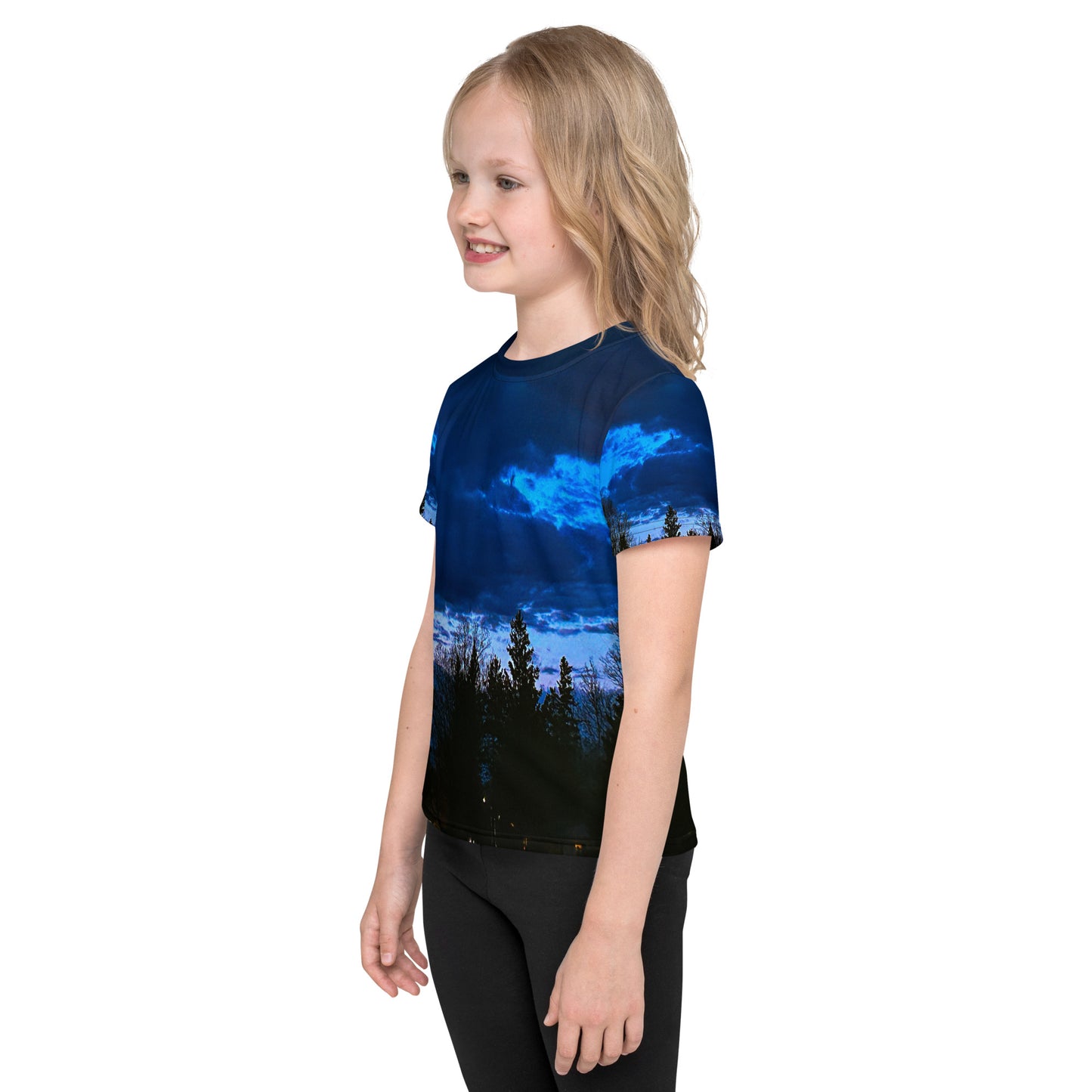 Deep Cyan Sky kids t-shirt