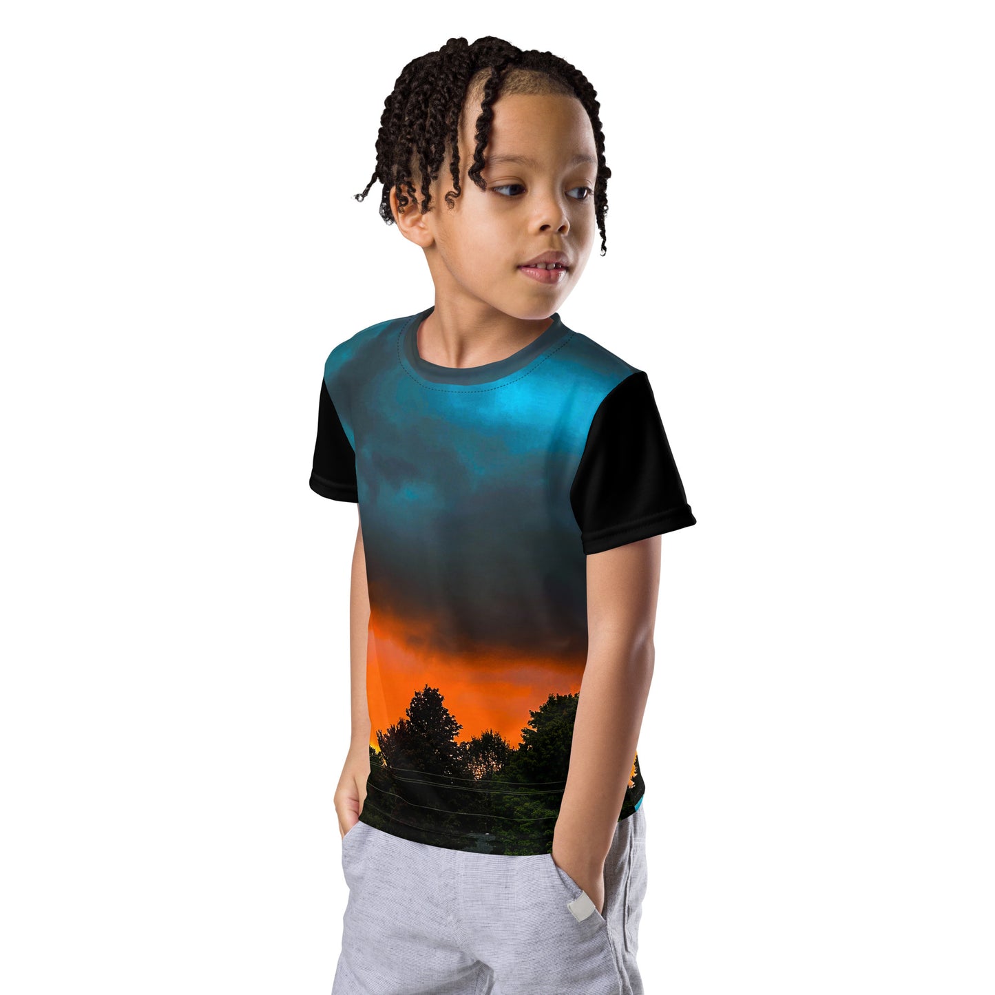 Blue Sunset Kids Neck t-shirt