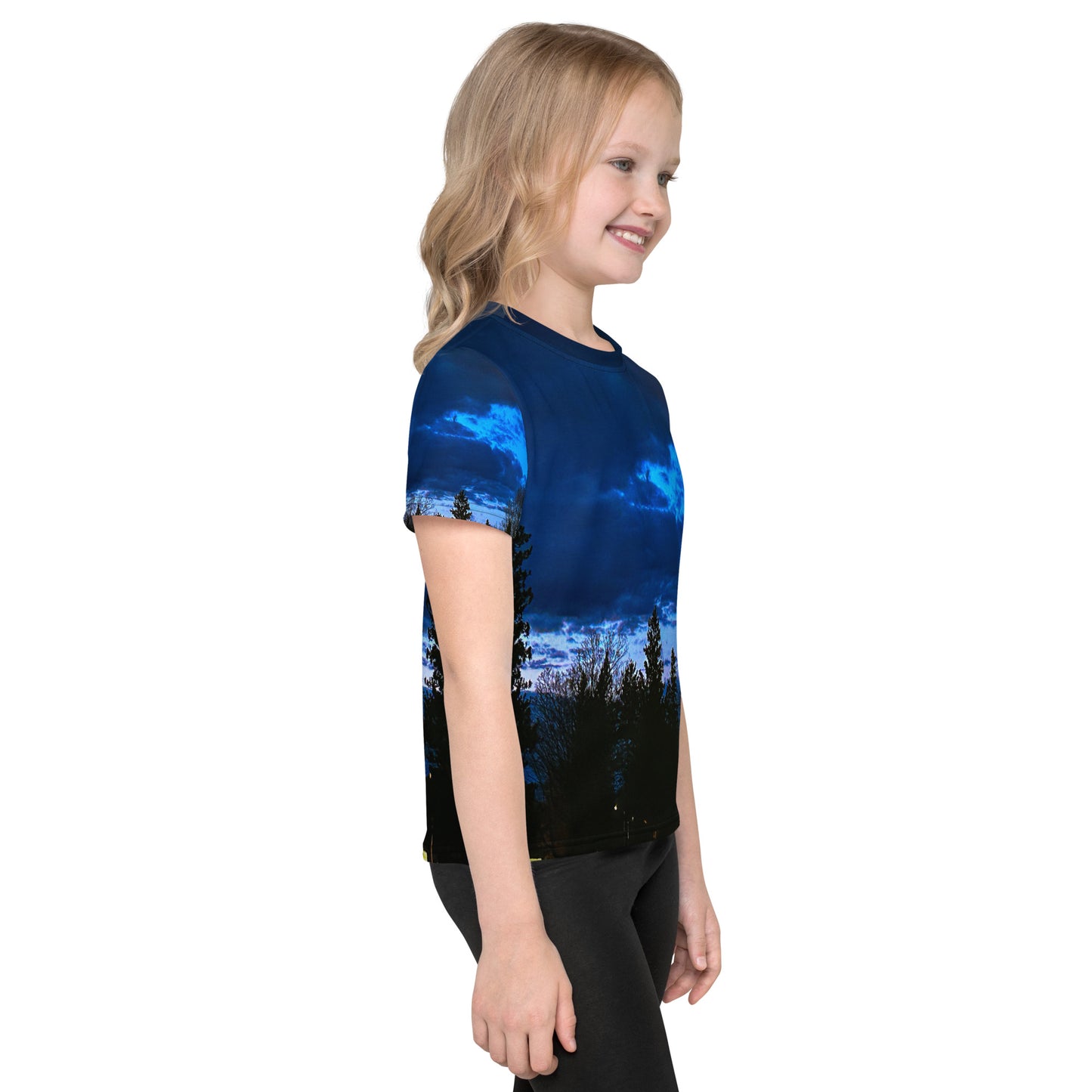 Deep Cyan Sky kids t-shirt