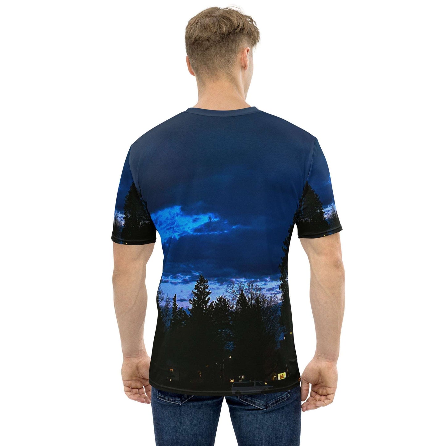 Deep Cyan Sky Men's t-shirt