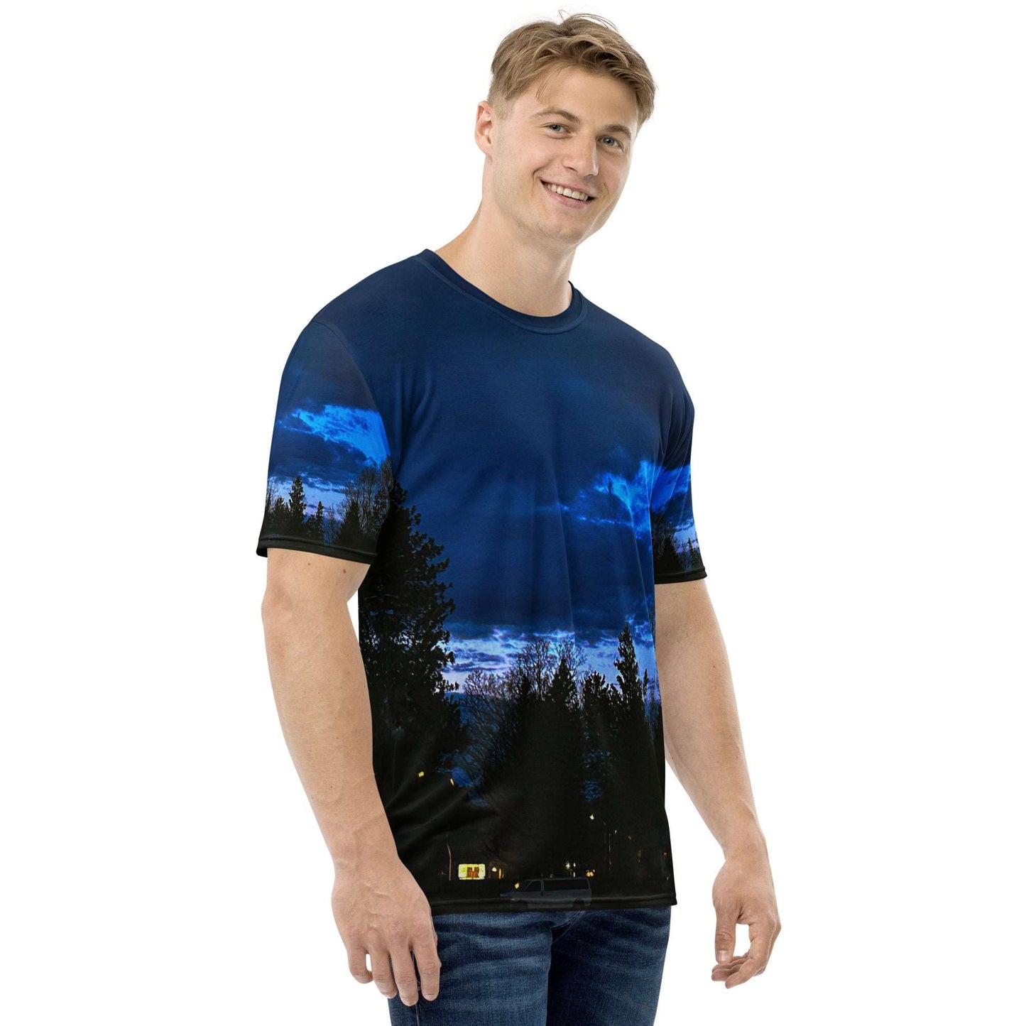 Deep Cyan Sky Men's t-shirt