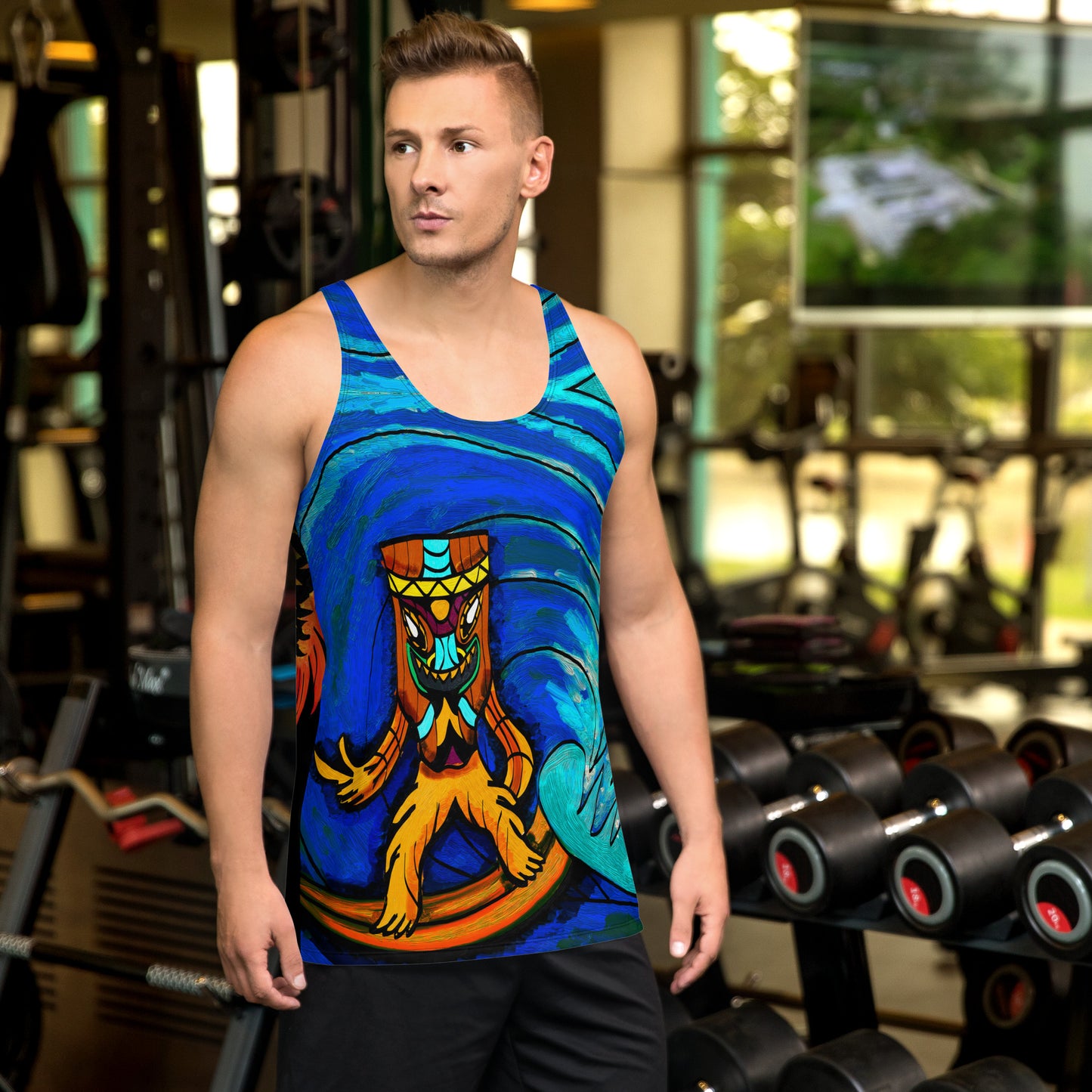 Surfing Tiki Men's Tank Top