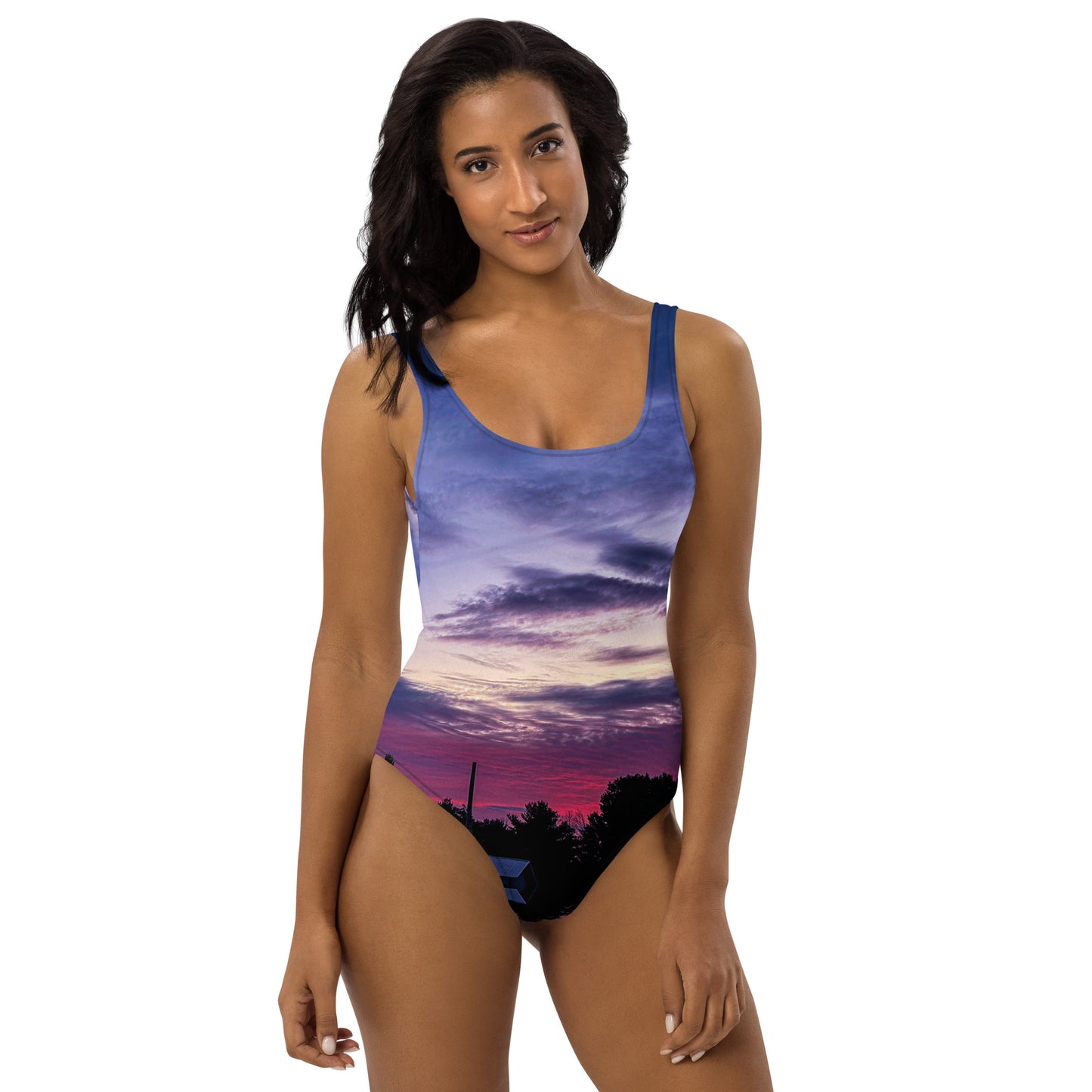 Purple Skylight One-Piece Swimsuit