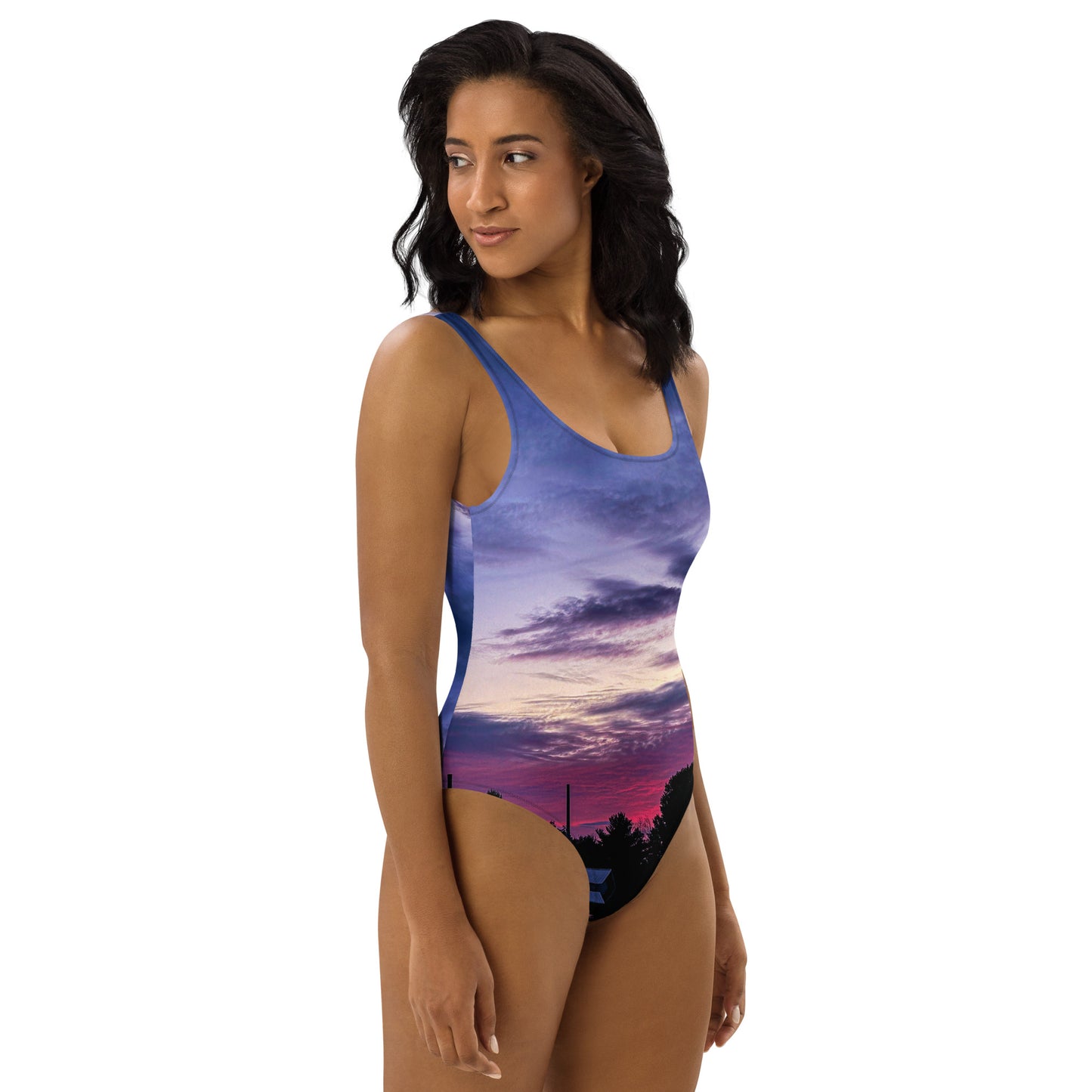 Purple Skylight One-Piece Swimsuit