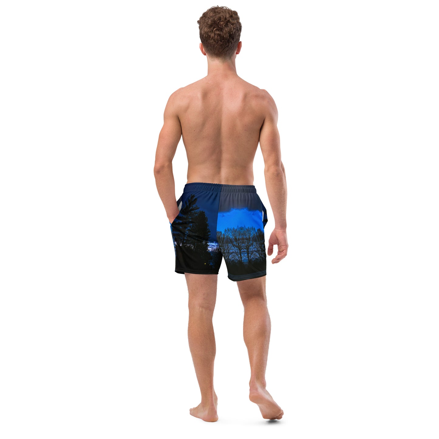 Deep Cyan Sky Men's swim trunks