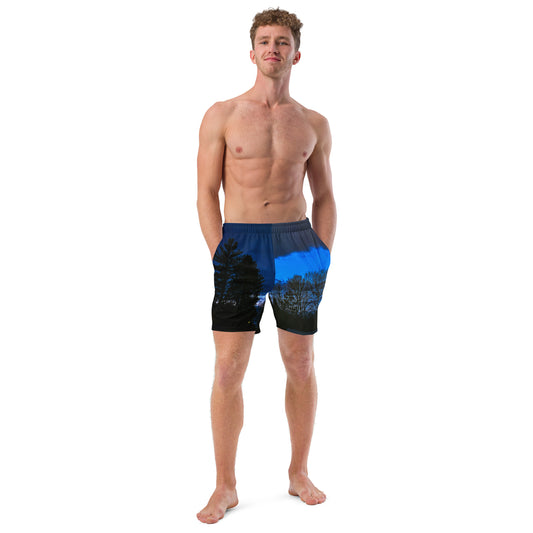 Deep Cyan Sky Men's swim trunks