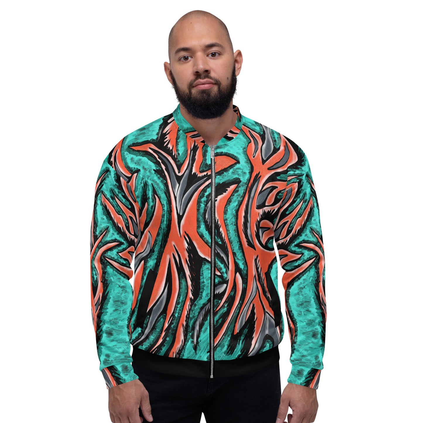 Teal Python Men's Bomber Jacket