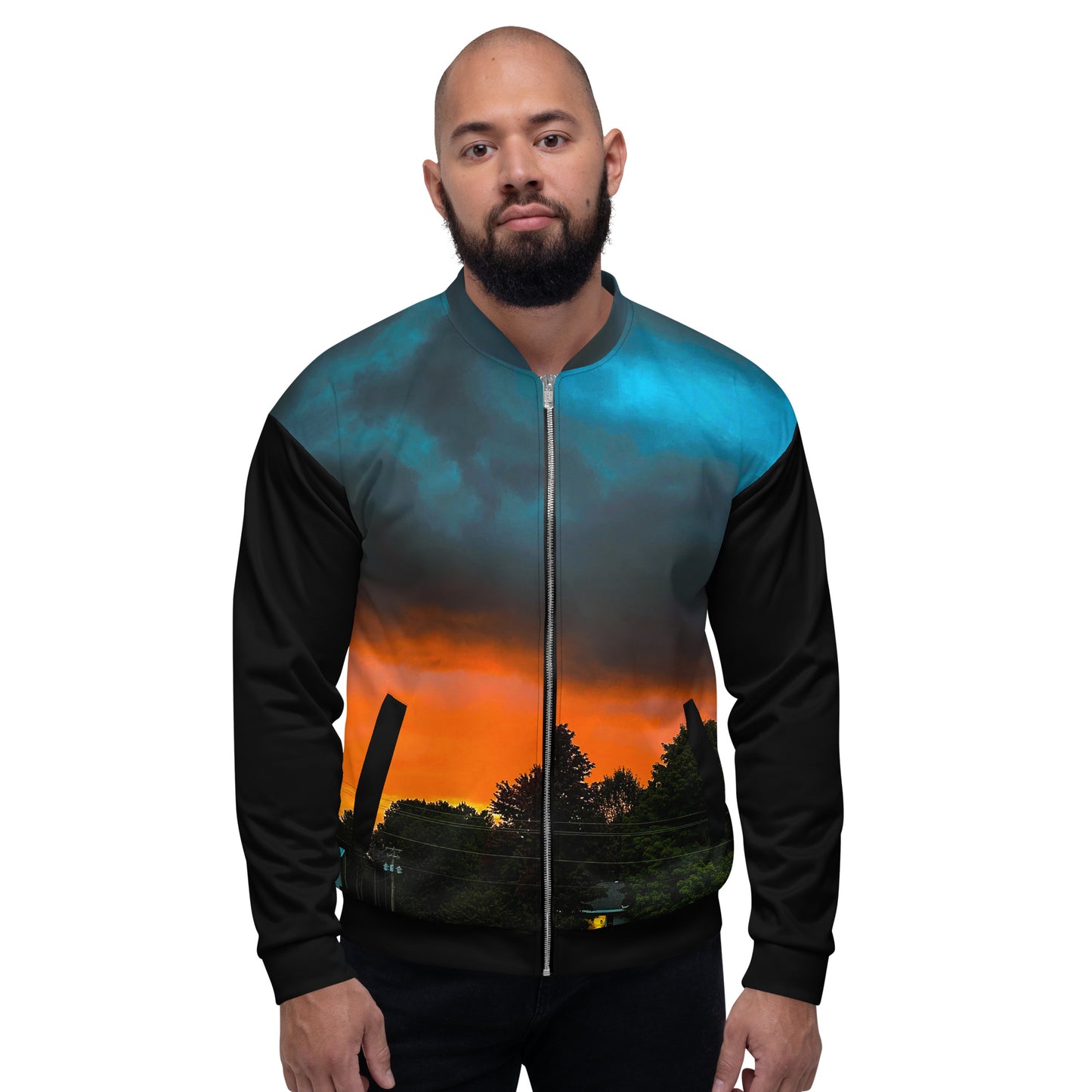 Blue Sunset Men's Bomber Jacket